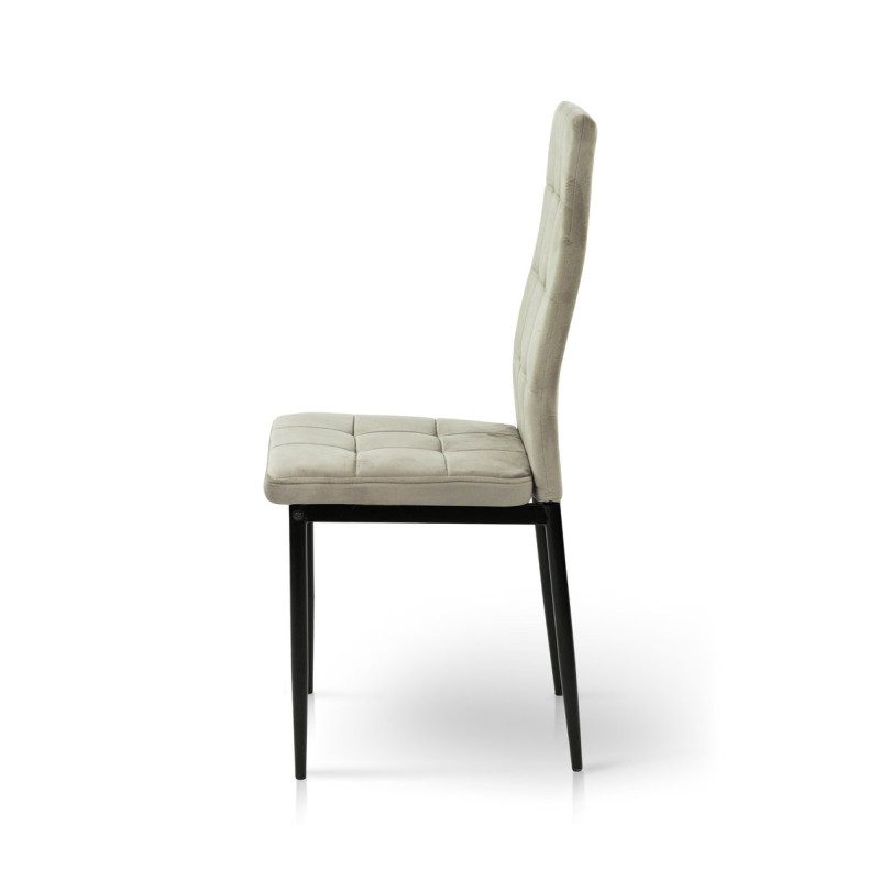 Стул Айс, черный/велюр мокрый песок (А0057458)