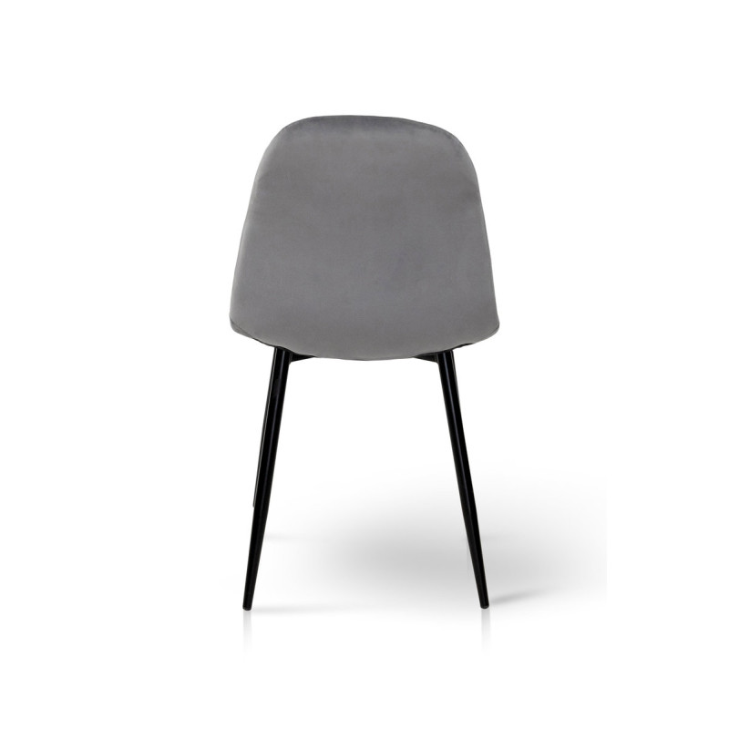 Стілець Квест, чорний/велюр сірий (А0056404)