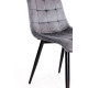 Стул Вилли черный/велюр серый (А0054750)