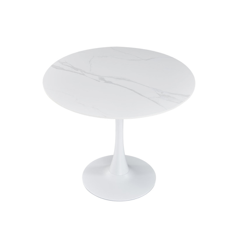 Стіл Опал (D=80), білий/кераміка білий (А0057279)