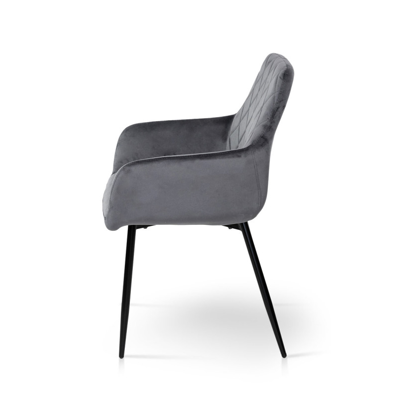Стул Томас XS-2836, черный/велюр серый (А0057182)