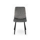 Стілець Некст, чорний/велюр сірий (А0056390)
