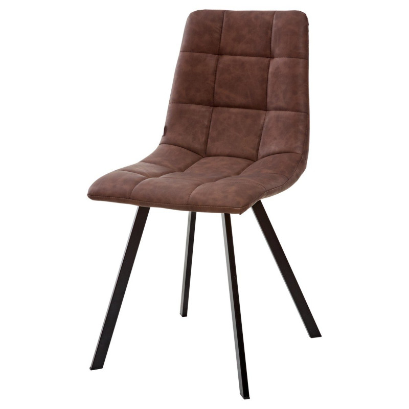 Стул Чили (квадрат) черный/коричневыйRU-05 (А0052358)