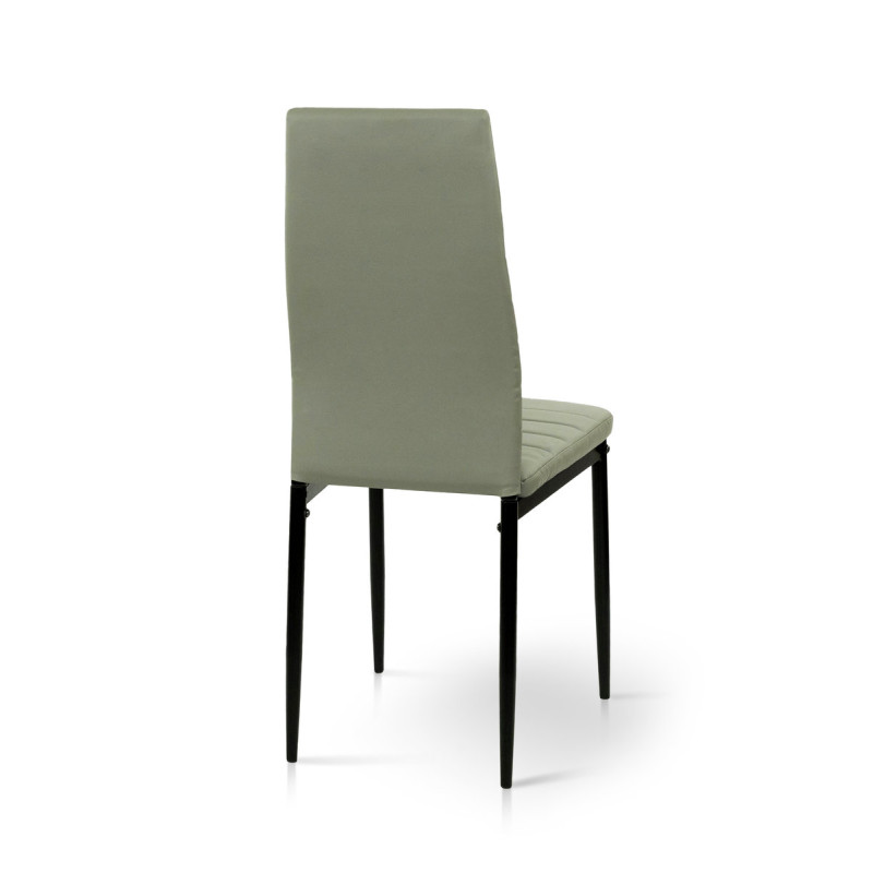 Стул Рио, черный/кожзам светло-серый (А0056266)