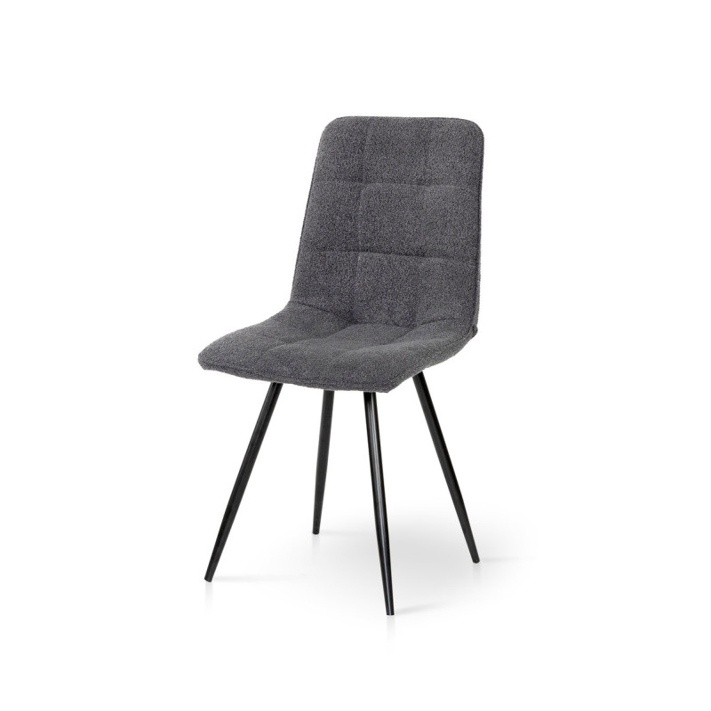 Стул ФРЕШ (круглый) черный/букле темно серая (А0057509)