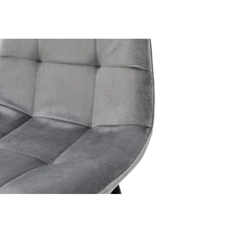 Стілець Квест, чорний/велюр сірий (А0056404)