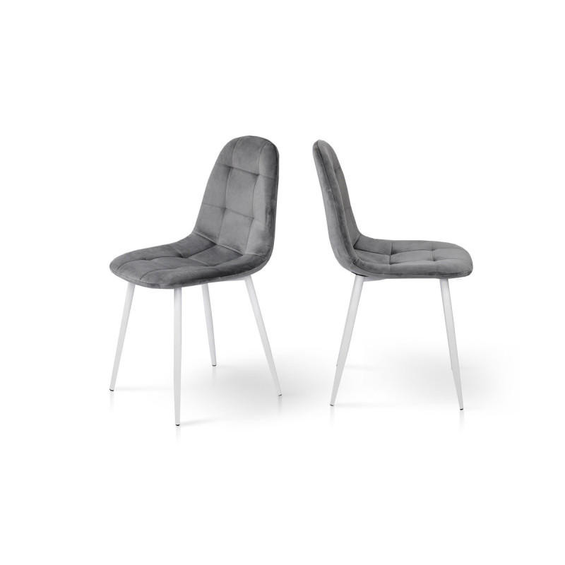 Стул Квест, белый/велюр светло-серый (А0054759)