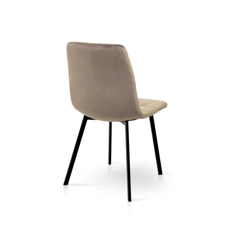 Стілець Авері чорний/велюр мокрий пісок Bluvel-40 (А0056395)