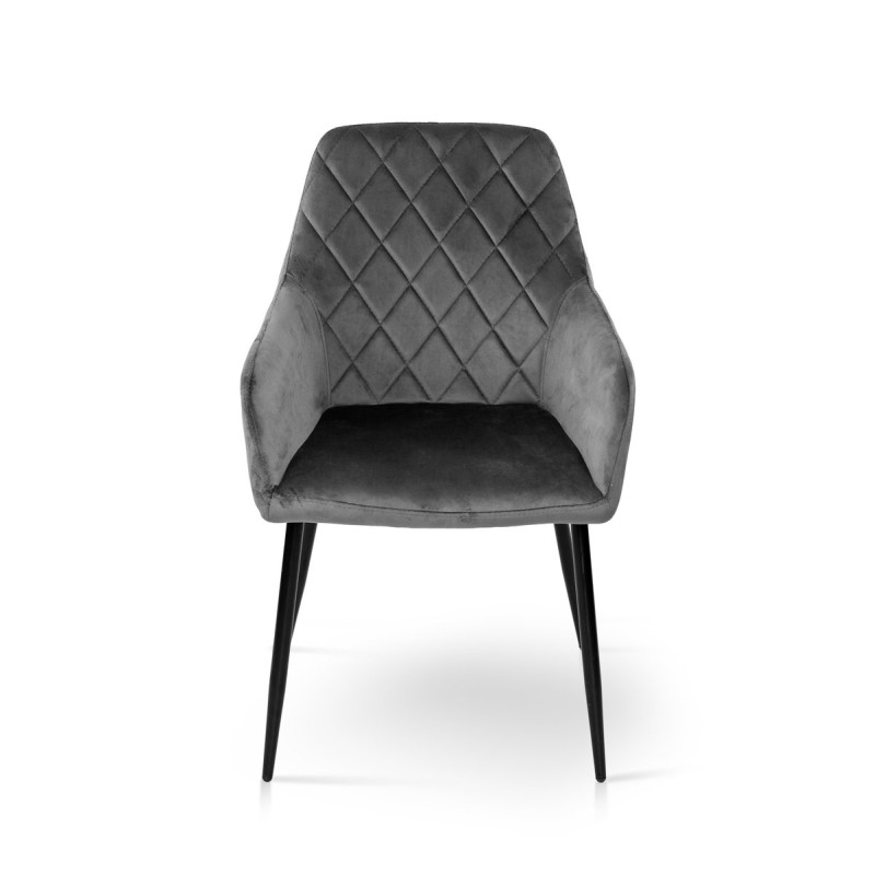 Стул Томас XS-2836, черный/велюр серый (А0057182)