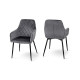Стул Томас XS-2836, черный/велюр серый (А0057182)