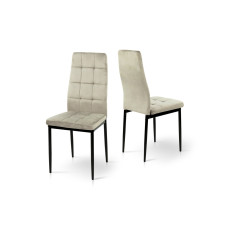 Стілець Айс, чорний/велюр мокрий пісок (А0057458)