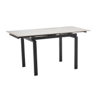 Стіл Оріон 100 (+25+25)*70, чорний/кераміка білий (А0058764)