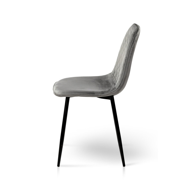 Стул Марс черный/велюр серый (А0056397)