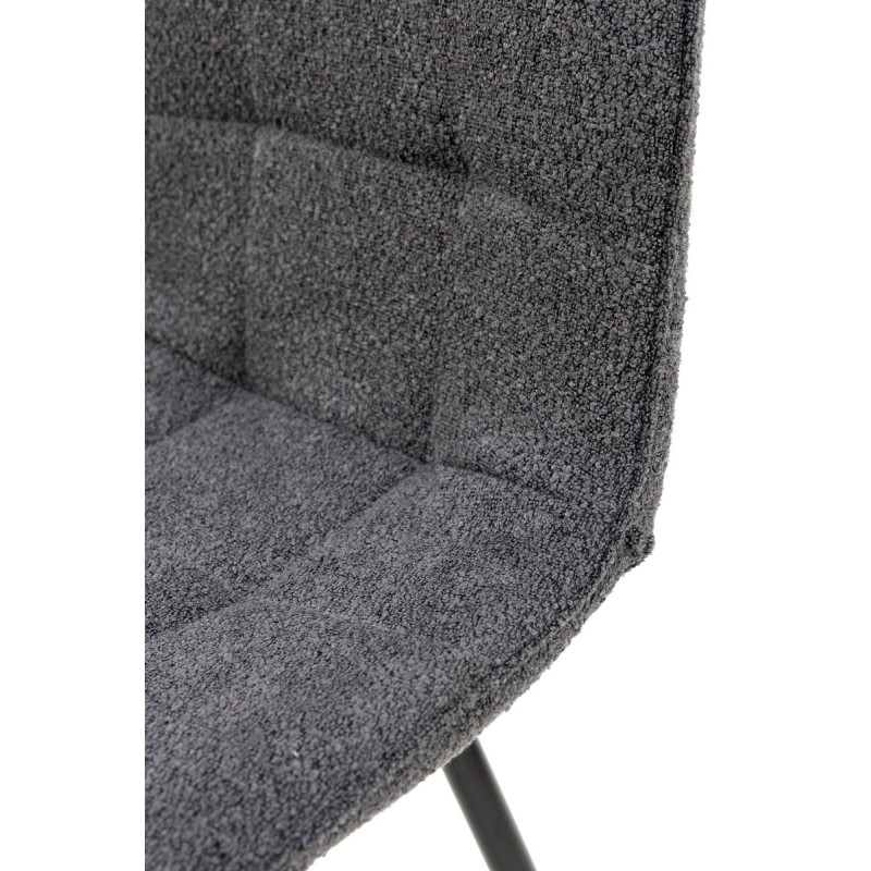 Стул ФРЕШ (круглый) черный/букле темно серая (А0057509)