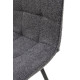 Стул ФРЕШ (круглый) черный/букле темно серая (А0057509)