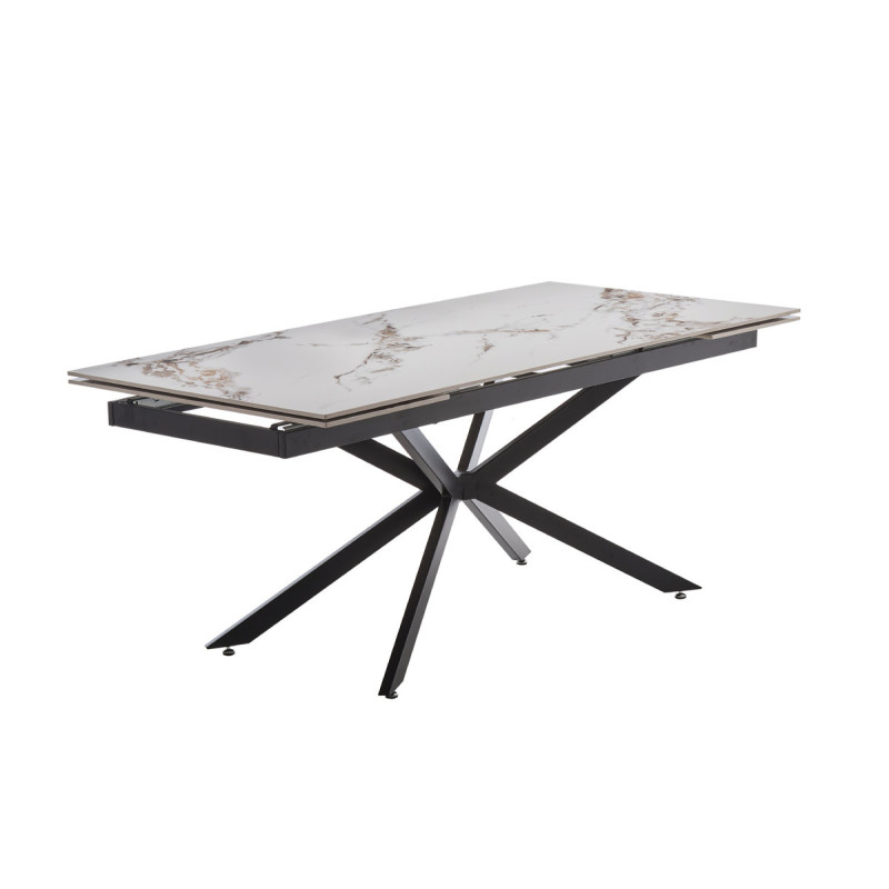 Стіл Магнум 180(+40+40)*90, чорний/нефріт білий (А0058769)