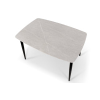 Стіл КИПАРИС 120*80, чорний/ сірий мармур (А0054936)