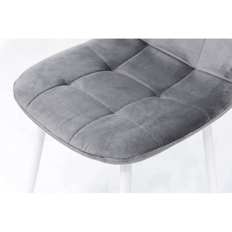 Стул Квест, белый/велюр светло-серый (А0054759)