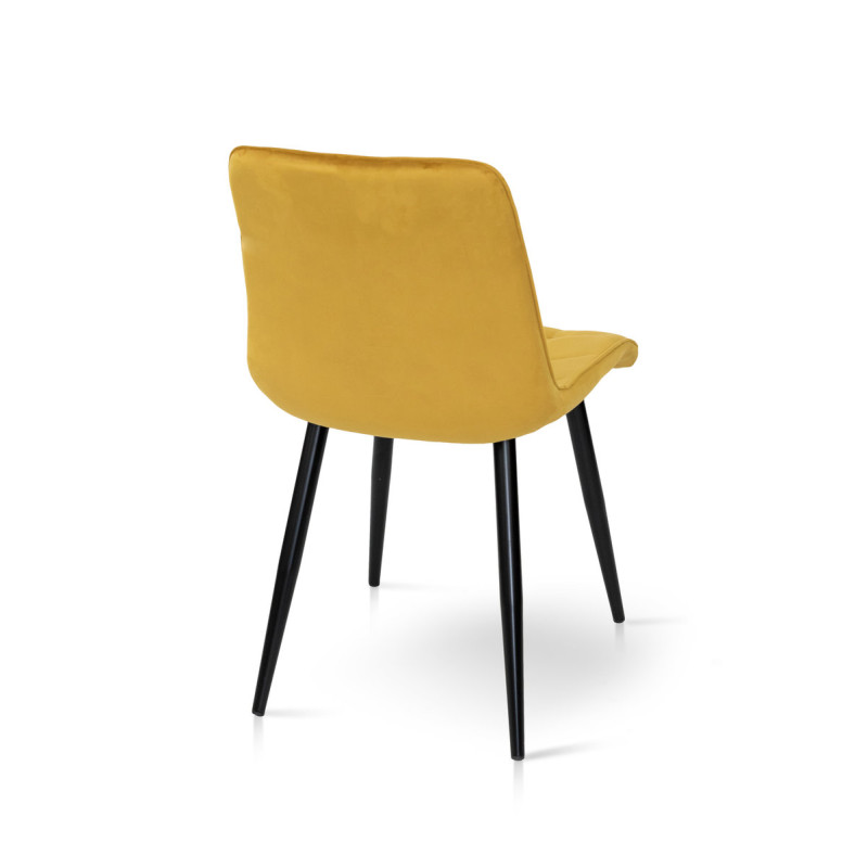 Стул Вилли черный /велюр карри (А0057183)