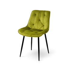 Стул Прадо черный/велюр олива (А0056695)