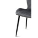 Стул Леон черный/велюр темно-серый (А0057625)