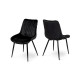 Стул КОРФА, велюр черный (А0057234)