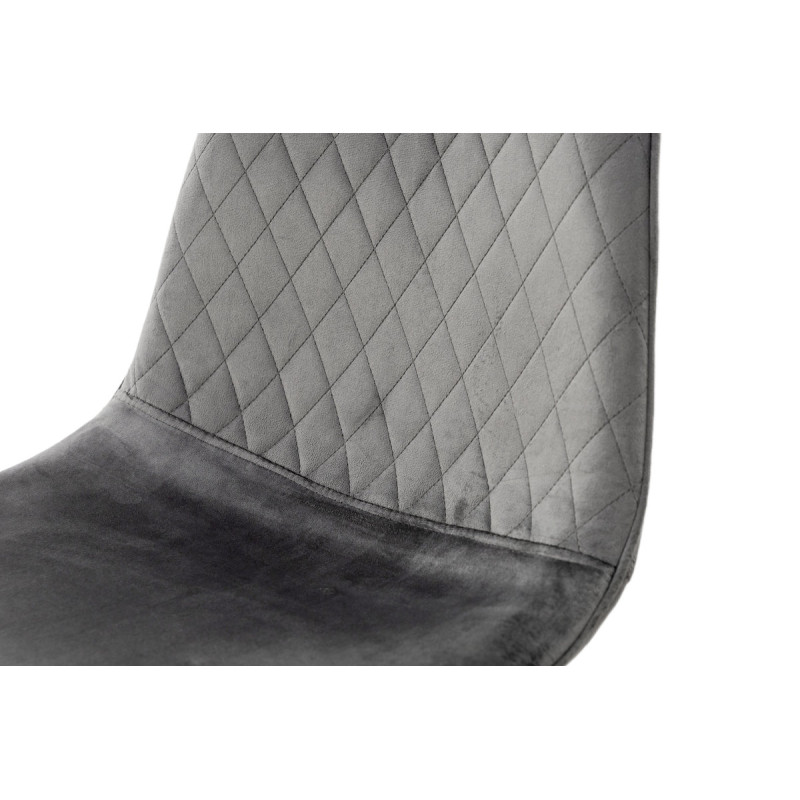 Стул Марс черный/велюр серый (А0056397)