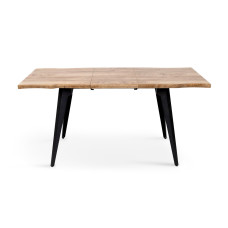 Стол Лагуна, 120(+40)*80, черный/искусственный шпон MDF (А0055441)