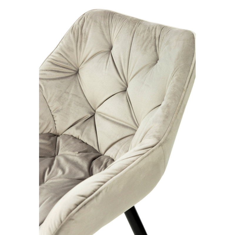 Крісло Парадіз HC-R18, чорний/велюр пісочний (А0055038)