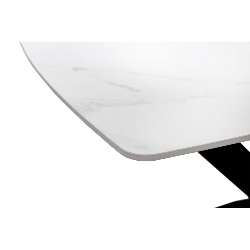 Стіл БІНГО 140*80,  кераміка білий мрамор (А0057204)