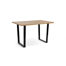 Стол Кентукки 120/80*75, крафт золотой/черные ноги (А0058009)