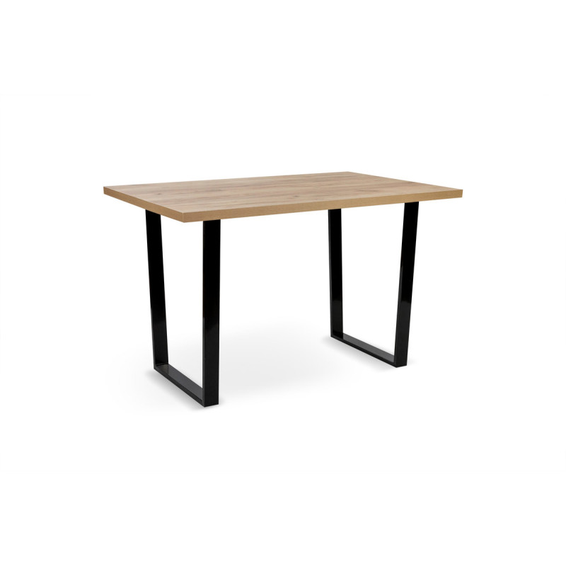 Стіл Кентукі 120/80*75, крафт золотий /чорні ноги (А0058009)