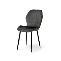 Стілець Леон чорний/велюр попелястий (А0057623)