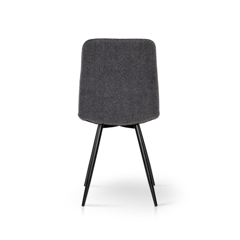 Стул ФРЕШ (круглый) черный/букле темно серая (А0057509)