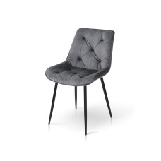 Стул Прадо черный/велюр серый (А0053275)