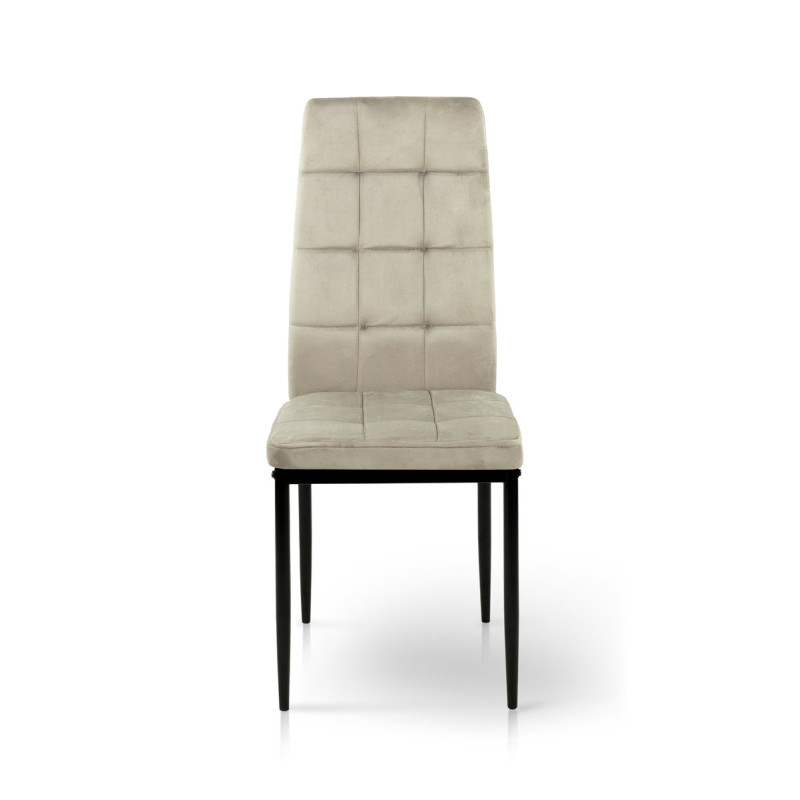 Стул Айс, черный/велюр мокрый песок (А0057458)