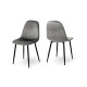 Стул Марс черный/велюр серый (А0056397)