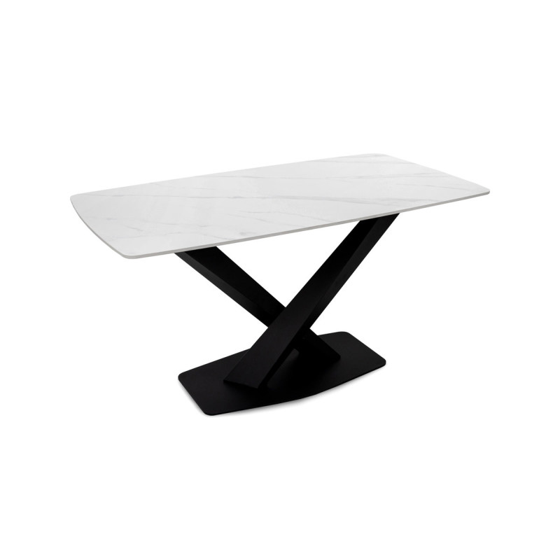 Стіл БІНГО 140*80,  кераміка білий мрамор (А0057204)