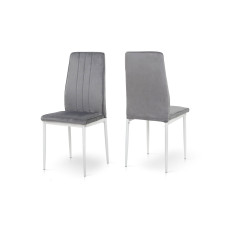 Стул Речь, белый/велюр серый (А0058024)