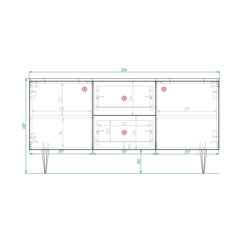 Тумба ТВ Сканді, глуха (А0054666)