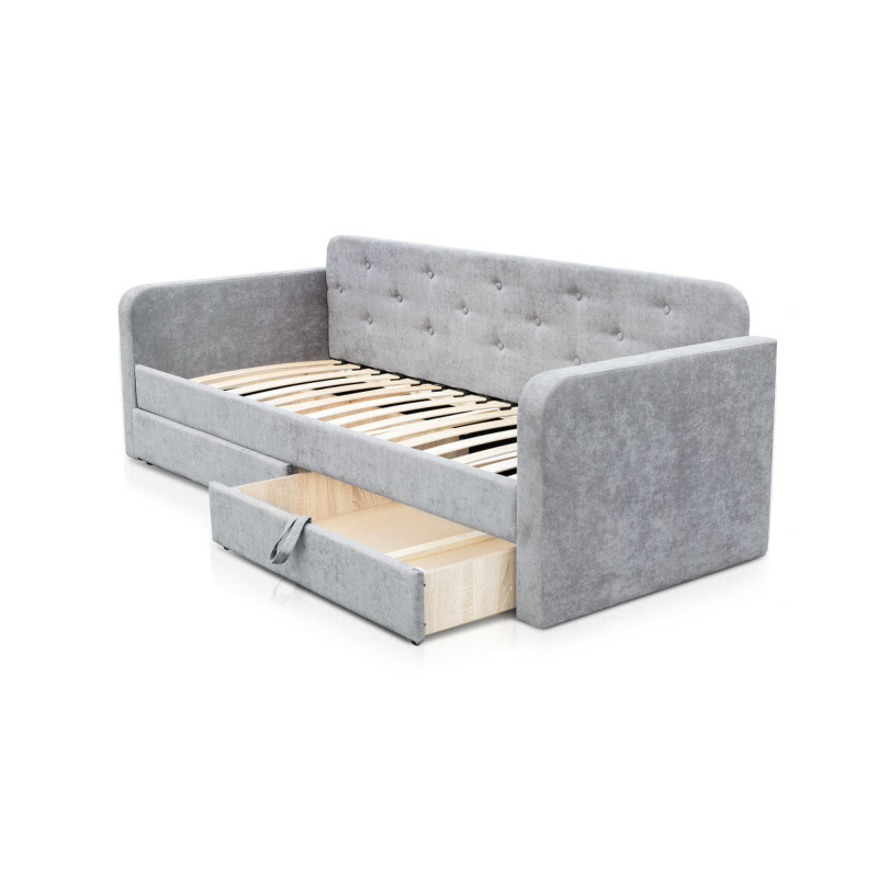 Кровать Малибу 800*2000, Аляска 05 серый (А0058921)