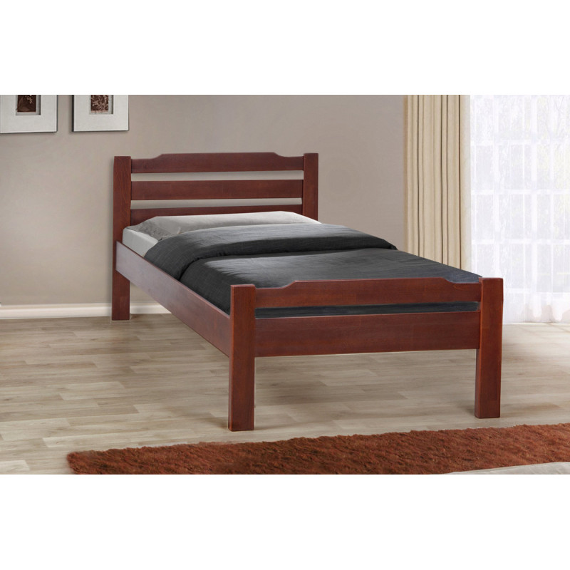 Ліжко Ольга 900*2000, вільха/каштан (А0017777)