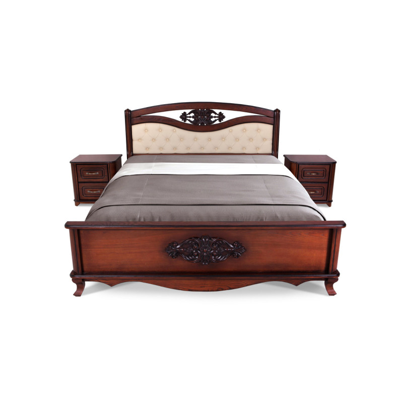 Кровать Грация 1600*2000, темный орех с патиной (А0050551)