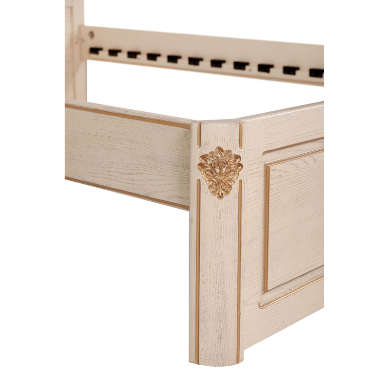 Ліжко Стефанія 1600*2000, слон.кістка+патина (А0050552)