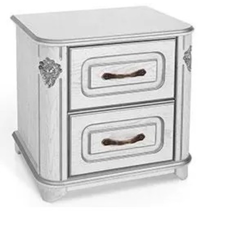 Тумба Стефания, белый+серебряная патина (А0051107)
