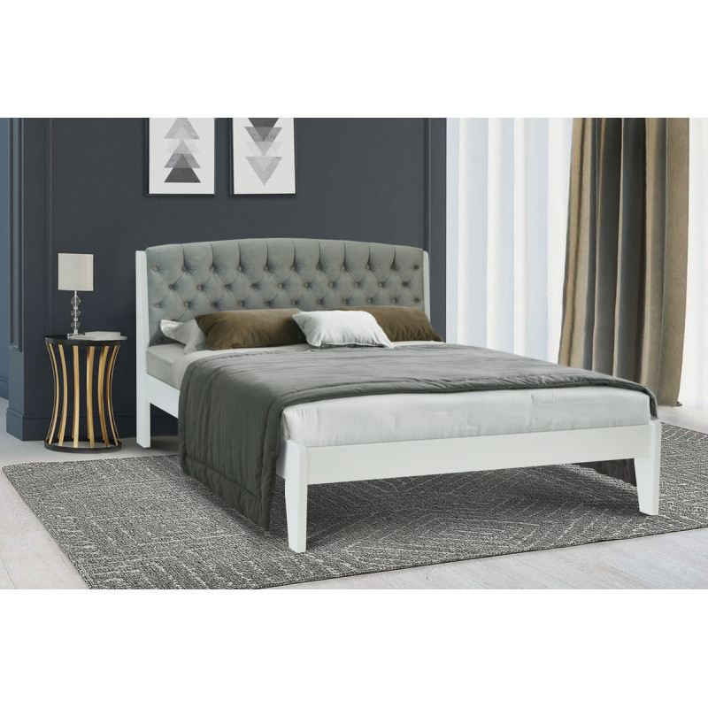 Ліжко Вірджинія 1600*2000 ,білий,беатрис 46 (А0047607)