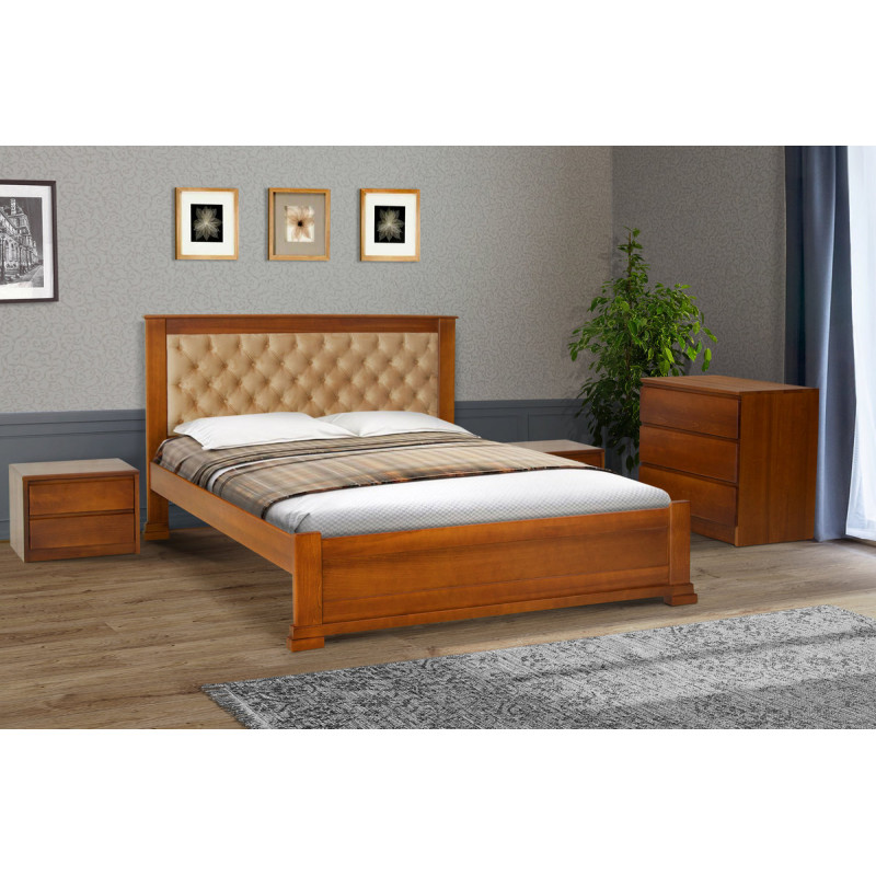 Ліжко Арізона 1600*2000,тем.горіх (116),беатрис 03 (А0047598)