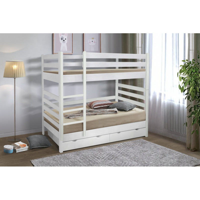 Ліжко Засоня  двоповерхова 800*1900, білий (А0053316)