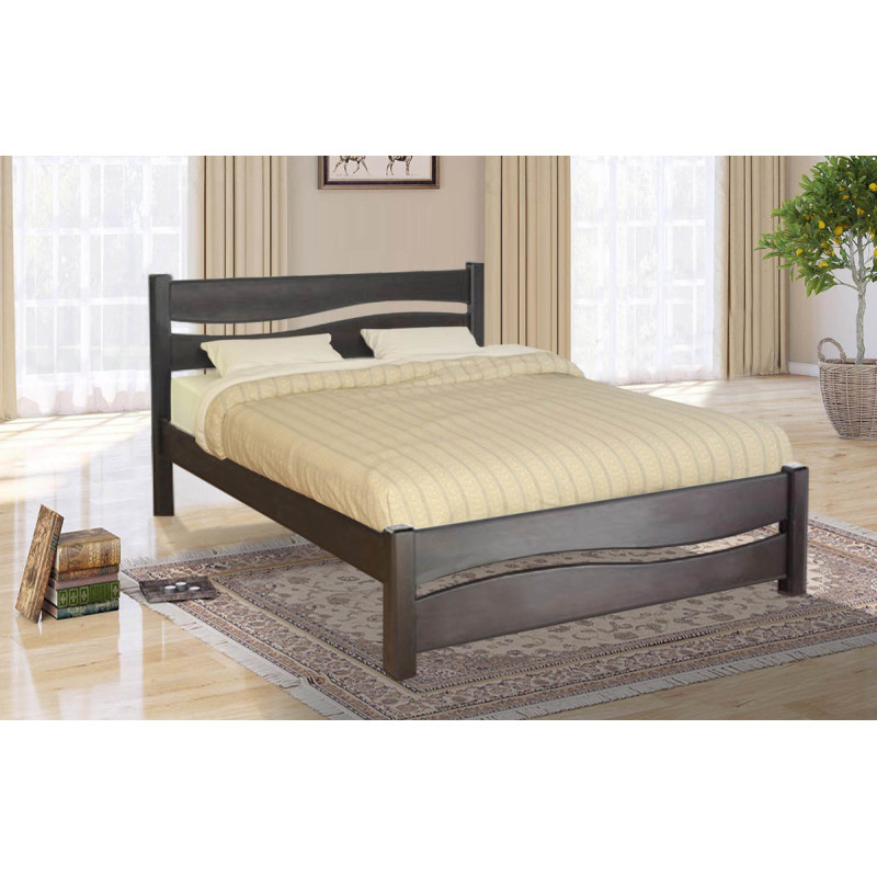 Ліжко Хвиля 1600*2000, горіх темний (А0037493)