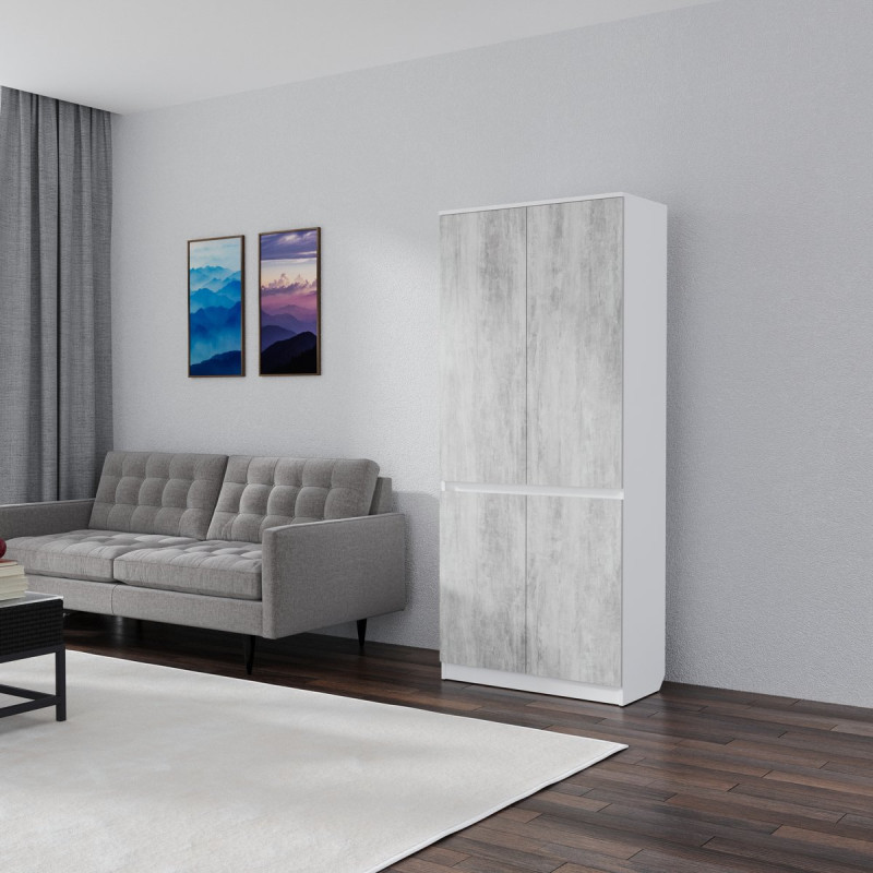 Розпашна шафа Смузі 05 800 білий/урбан-лайт (А0054792)